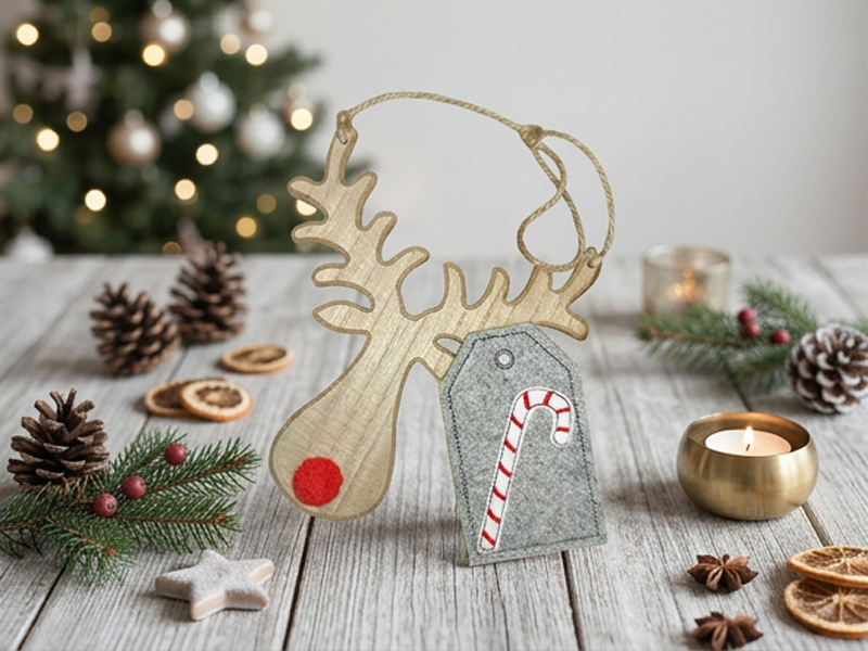 Weihnachten Tannen Set - doodle Stickdatei